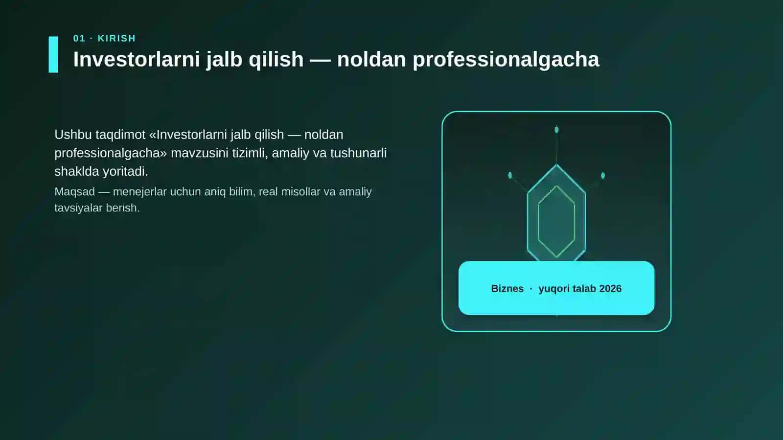 Investorlarni jalb qilish — noldan professionalgacha 3