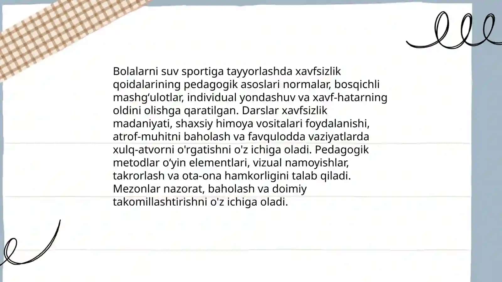 Bolalarni suv sportiga tayyorlashda xavfsizlik qoidalarining pedagogik asoslari 3