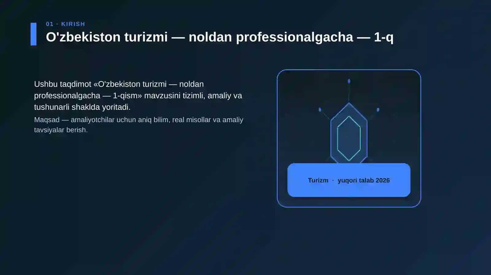 O'zbekiston turizmi — noldan professionalgacha — 1-qism 3