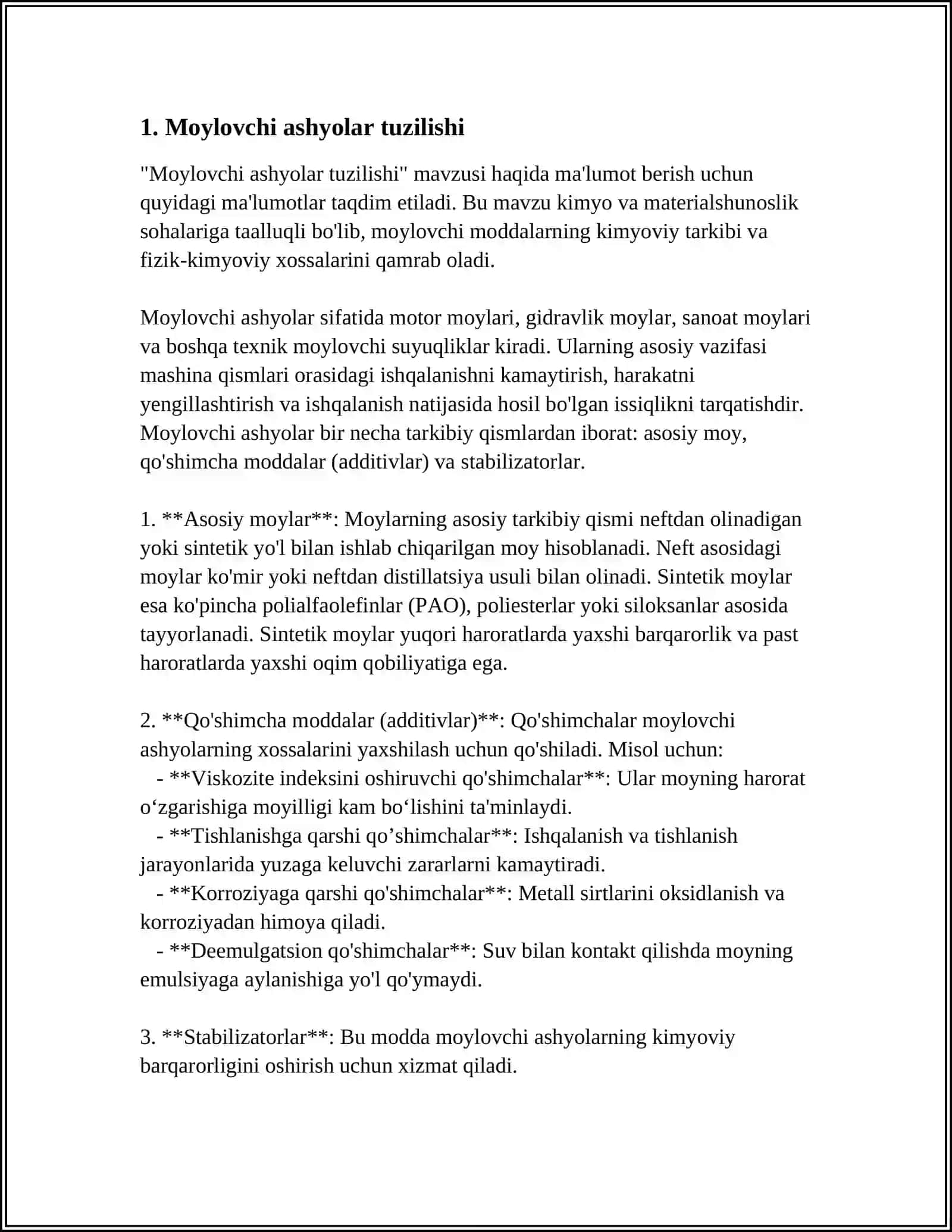 MOYLOVCHI ASHYOLARNI FIZIK-KIMYOVIY XARAKTERISTAKALARI 3