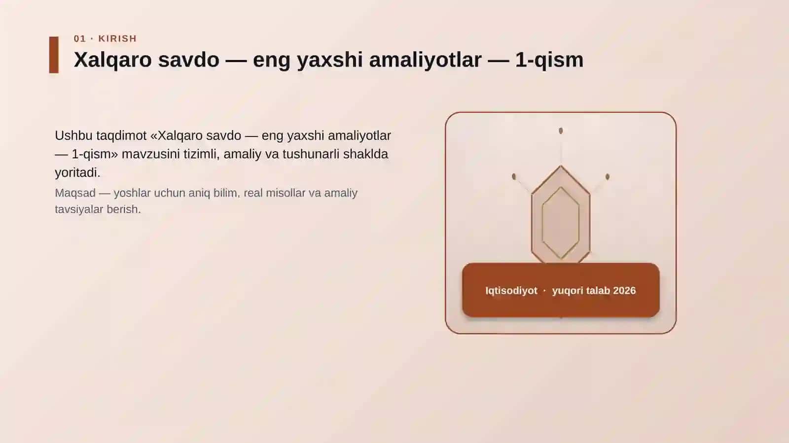 Xalqaro savdo — eng yaxshi amaliyotlar — 1-qism 3