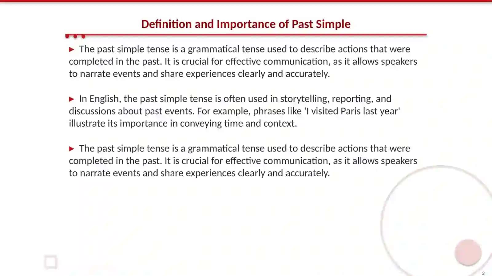 Past simple 3