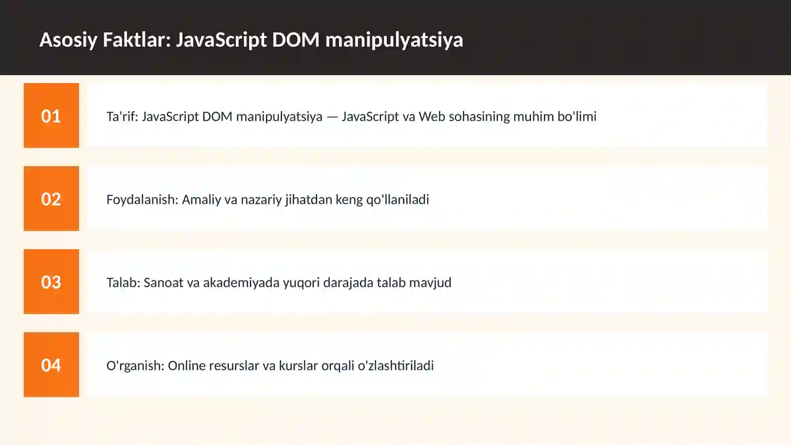 JavaScript DOM manipulyatsiya 3