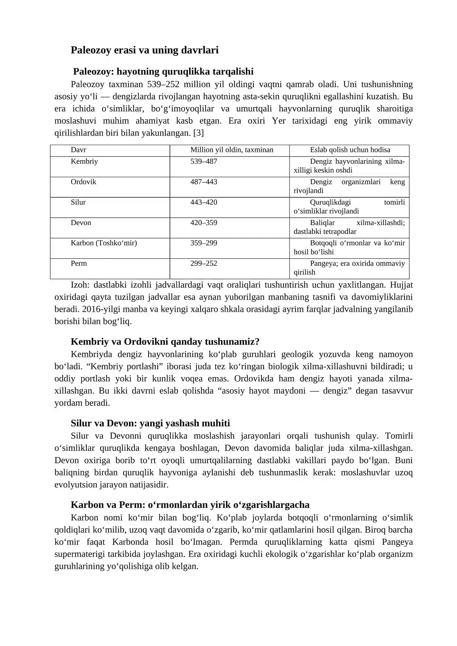 Geoxronologik Jadval 3