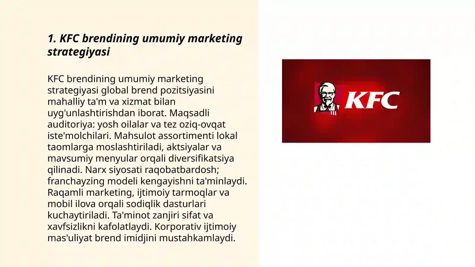 Marketing: KFC 3