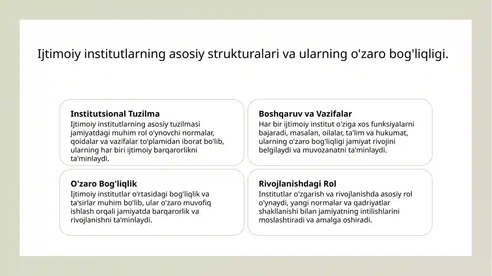 Institutsional matrisa 3