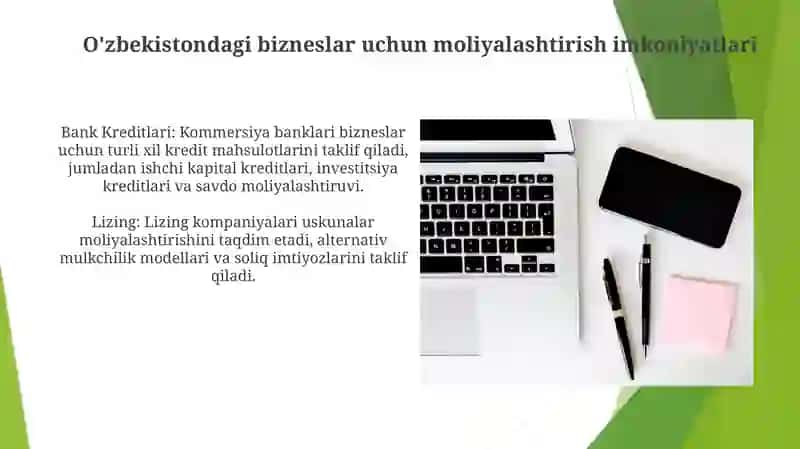 O'zbekistonda biznes loyihalarni moliyalashtirish 3