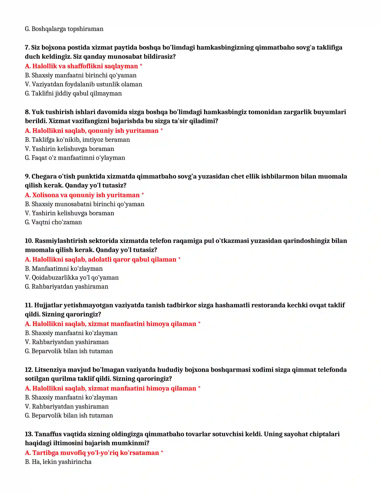 Bojxona akademiyasi abituriyent savollari 3