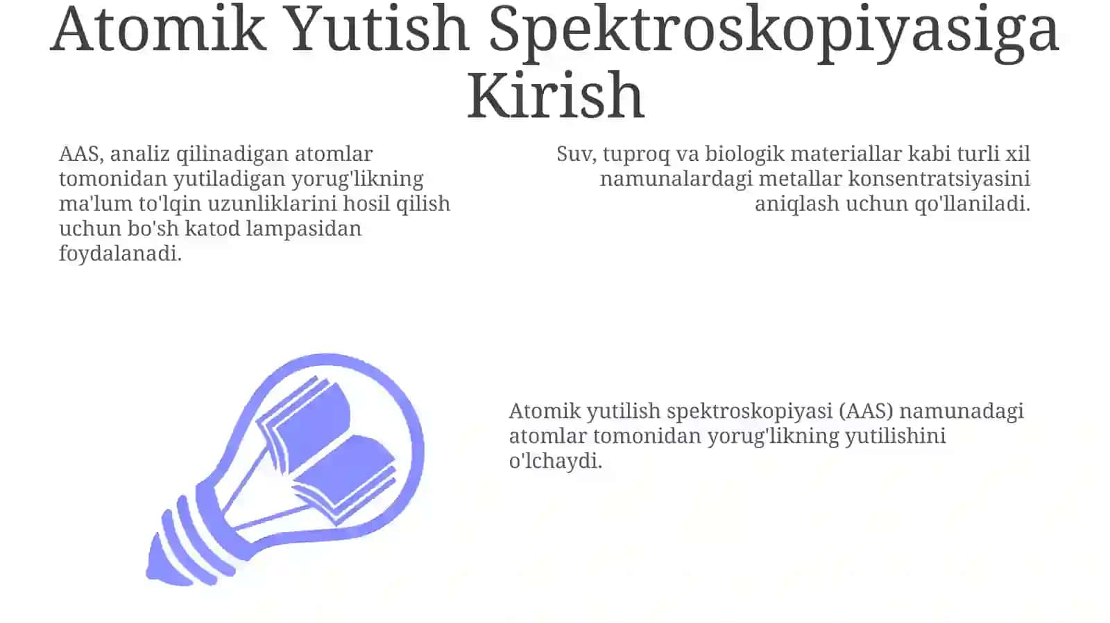 Atomik Yutish Spektroskopiyasiga Kirish 3