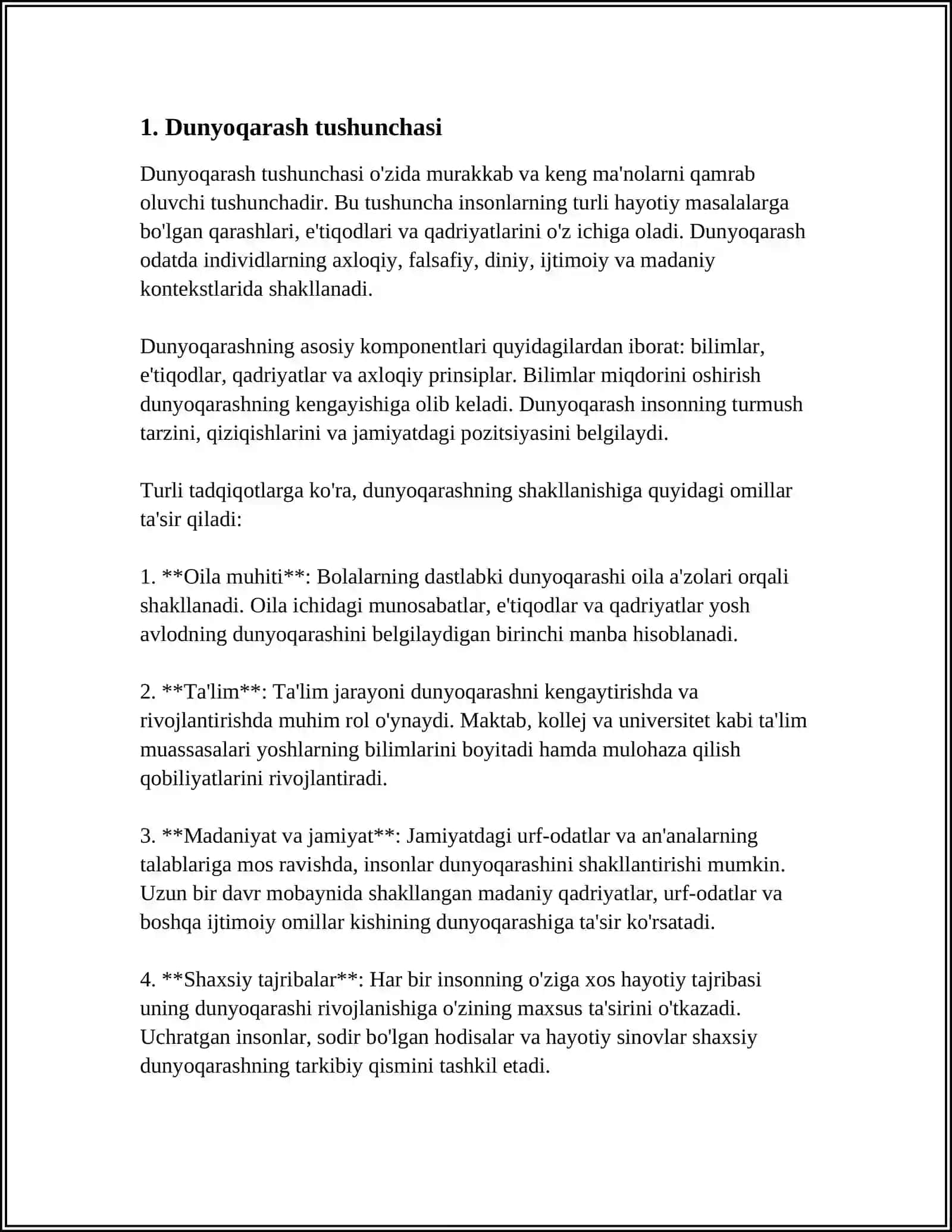 Dunyoqarashning Mohiyati Tuzilishi Asosiy Funksiyalari 3
