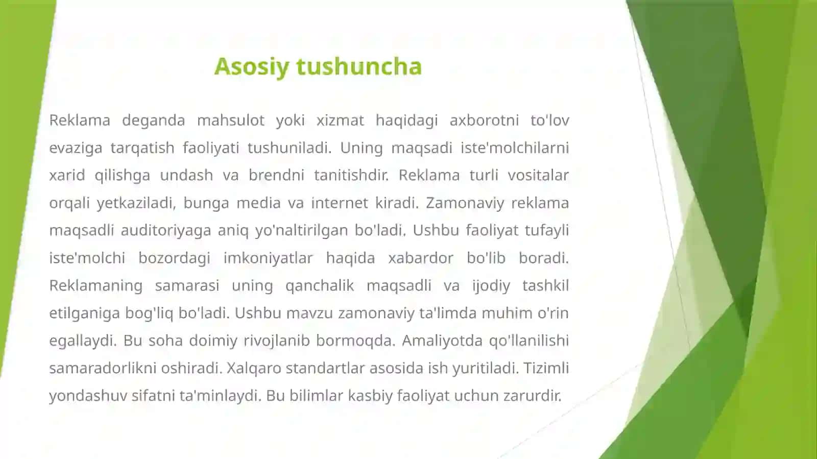 REKLAMA FAOLIYATINING ZAMONAVIY SHAKLLARI 3