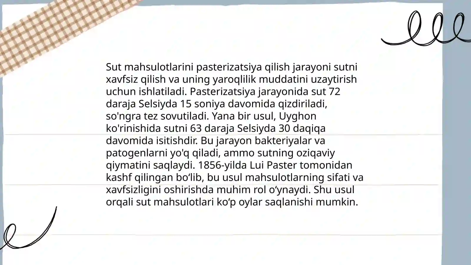 Sut mahsulotlari ishlab chiqarish texnologiyasi 3