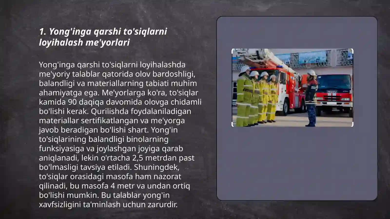 Yong'inga qarshi to'siqlar,bino va inshiotlar orasidagi bo'shliq masofalar 3