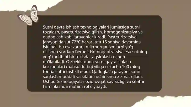 Sut maxsulotlarini ishlab chiqarish 3