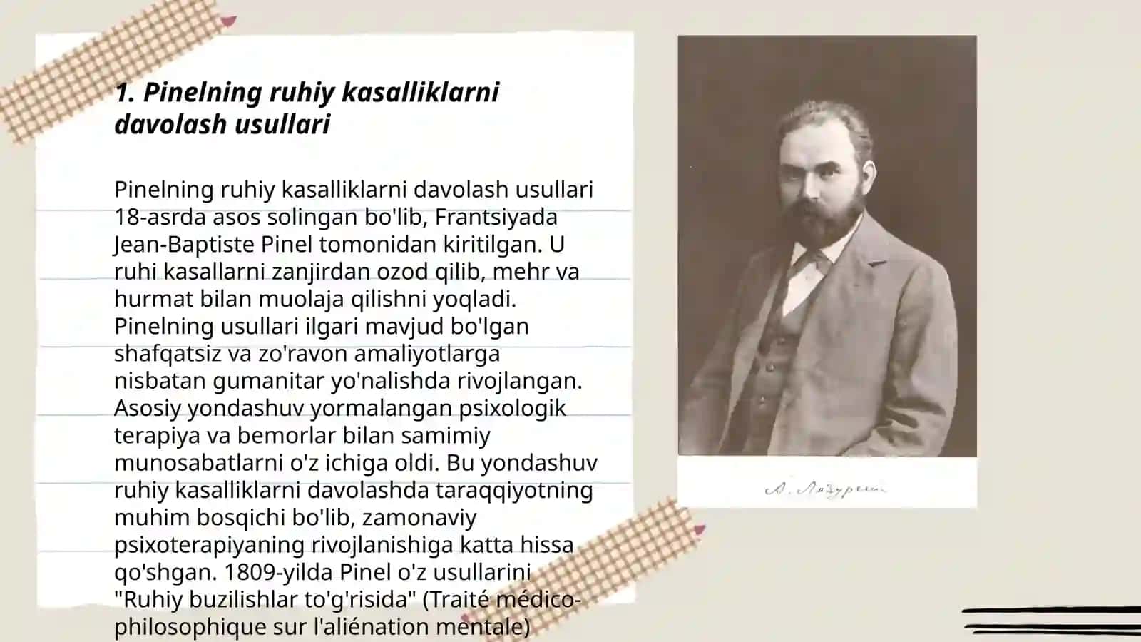 Filip Pinel Lazurskiy Aleksandr Fedorovich N.Umarova Toshmurodova Umida 3