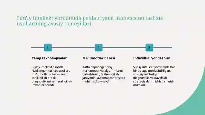 Sun'iy intellekt yordamida pediatriyada innovatsion tashxis usullarini o'rganish 3