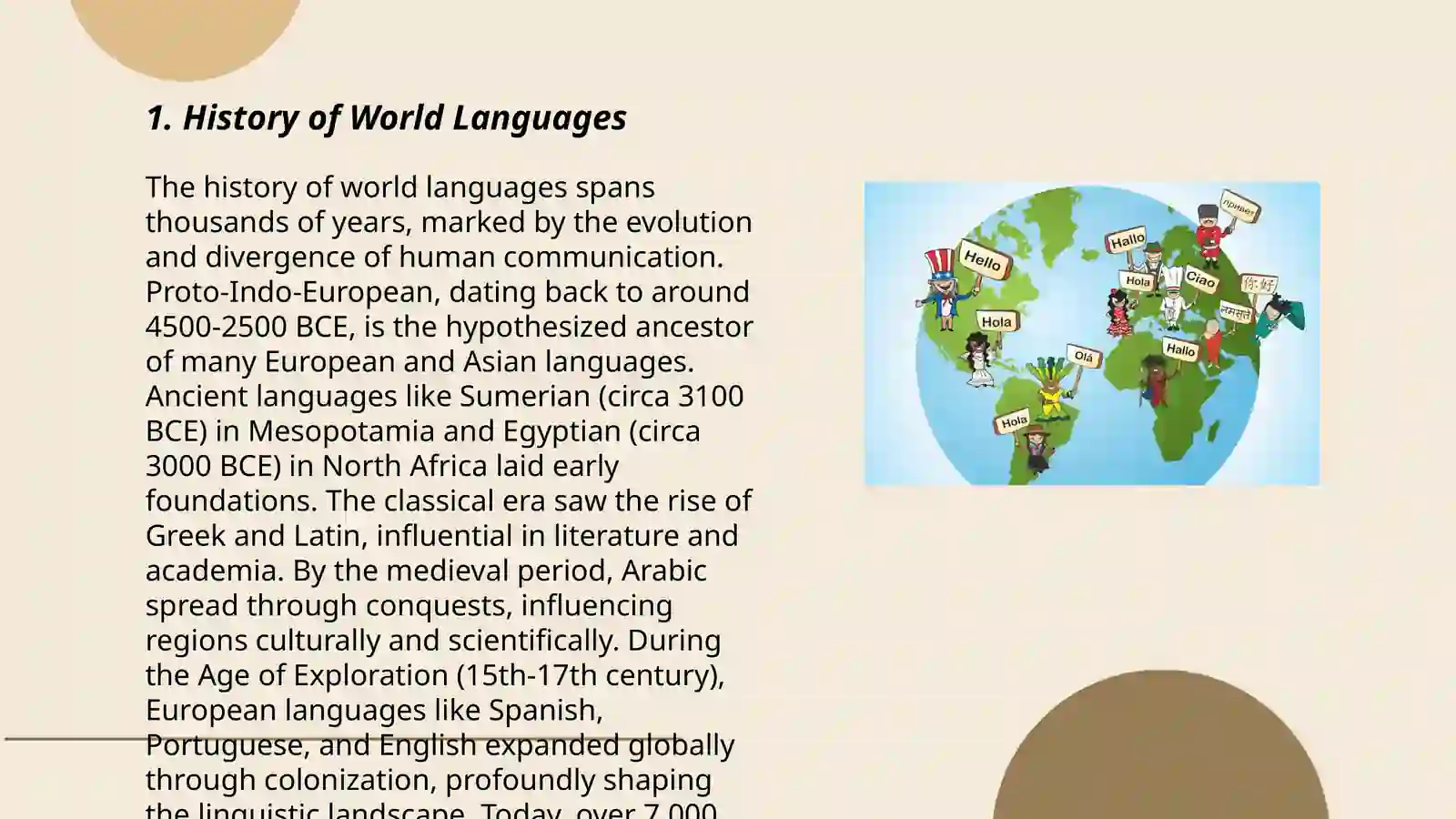 World languages 3