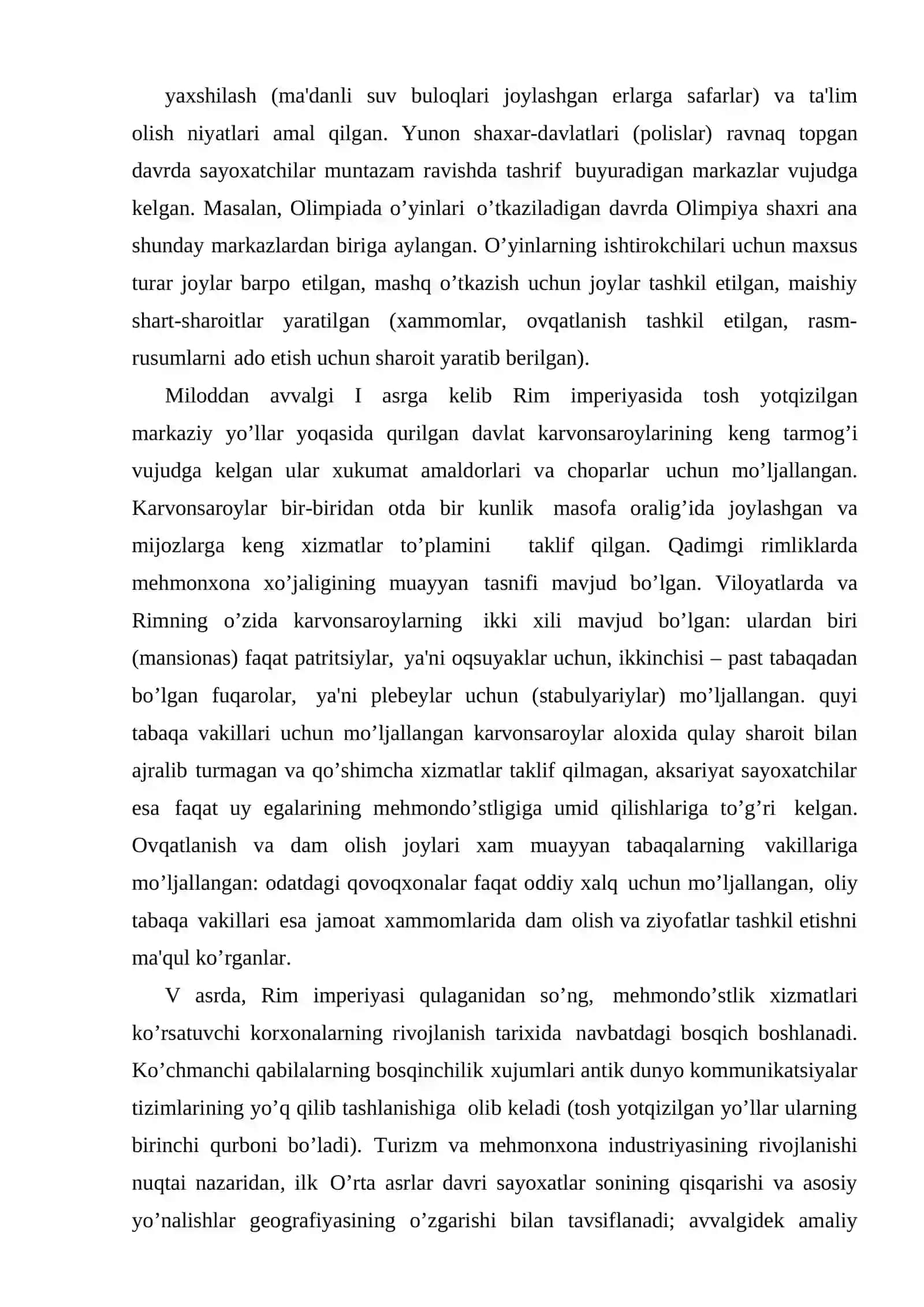 Mehmonxona xo’jaligining rivojlanishi 3