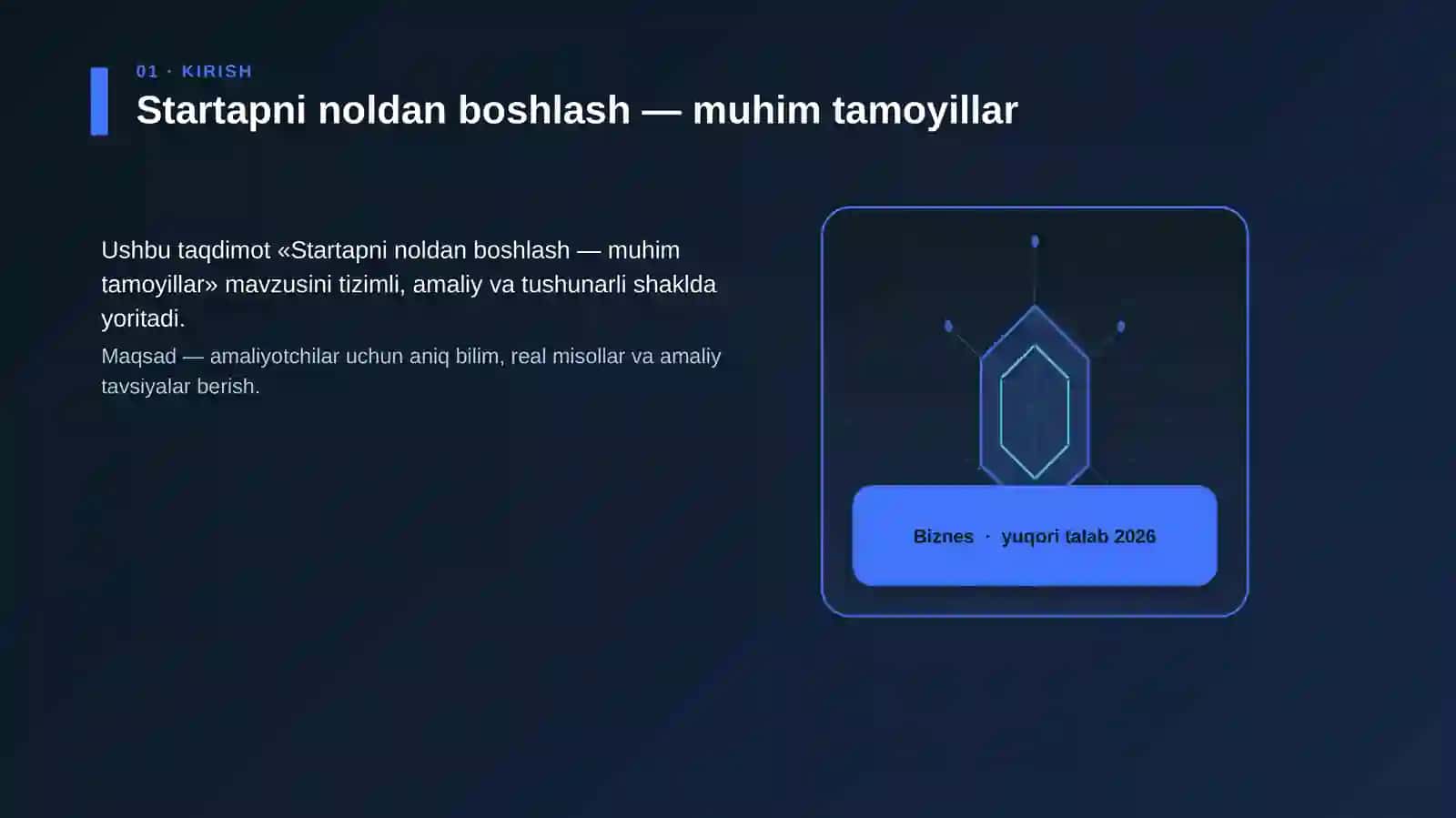 Startapni noldan boshlash — muhim tamoyillar 3