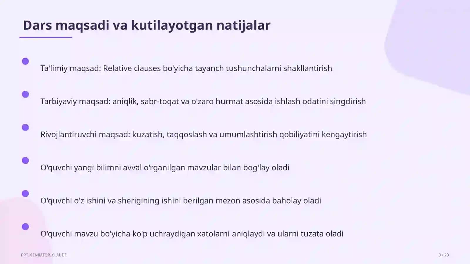 Relative clauses (10-sinf) 3