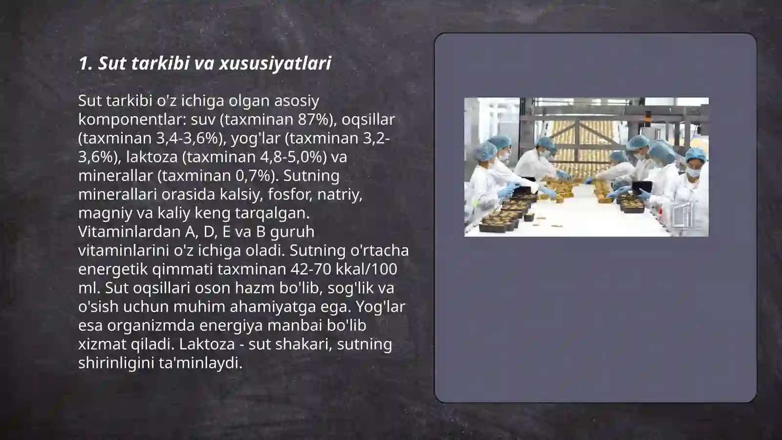 Sut shakari olish texnologiyasi 3
