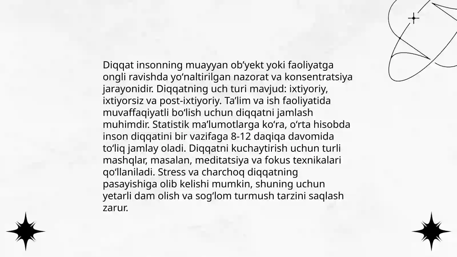 Diqqat haqida tushuncha va uning nerv-fiziologik asoslari 3