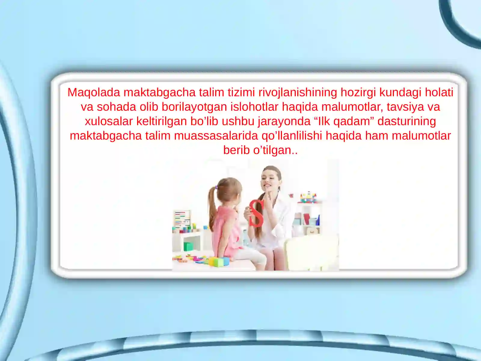 O'zbekiston Respublikasi Ilk Vqmaktabgacha Yosh Dagi Bolalar 3