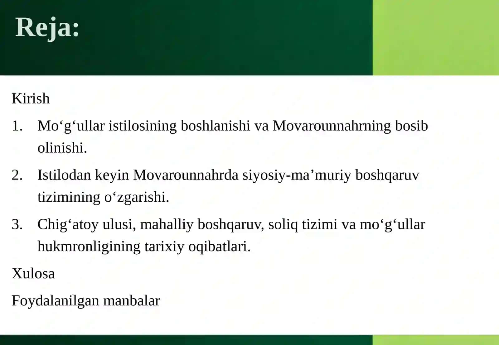 MO‘G‘ULLAR ISTILOSI VA MOVAROUNNAHRDA DAVLAT BOSHQARUVI TIZIMIDAGI O‘ZGARISHLAR 3