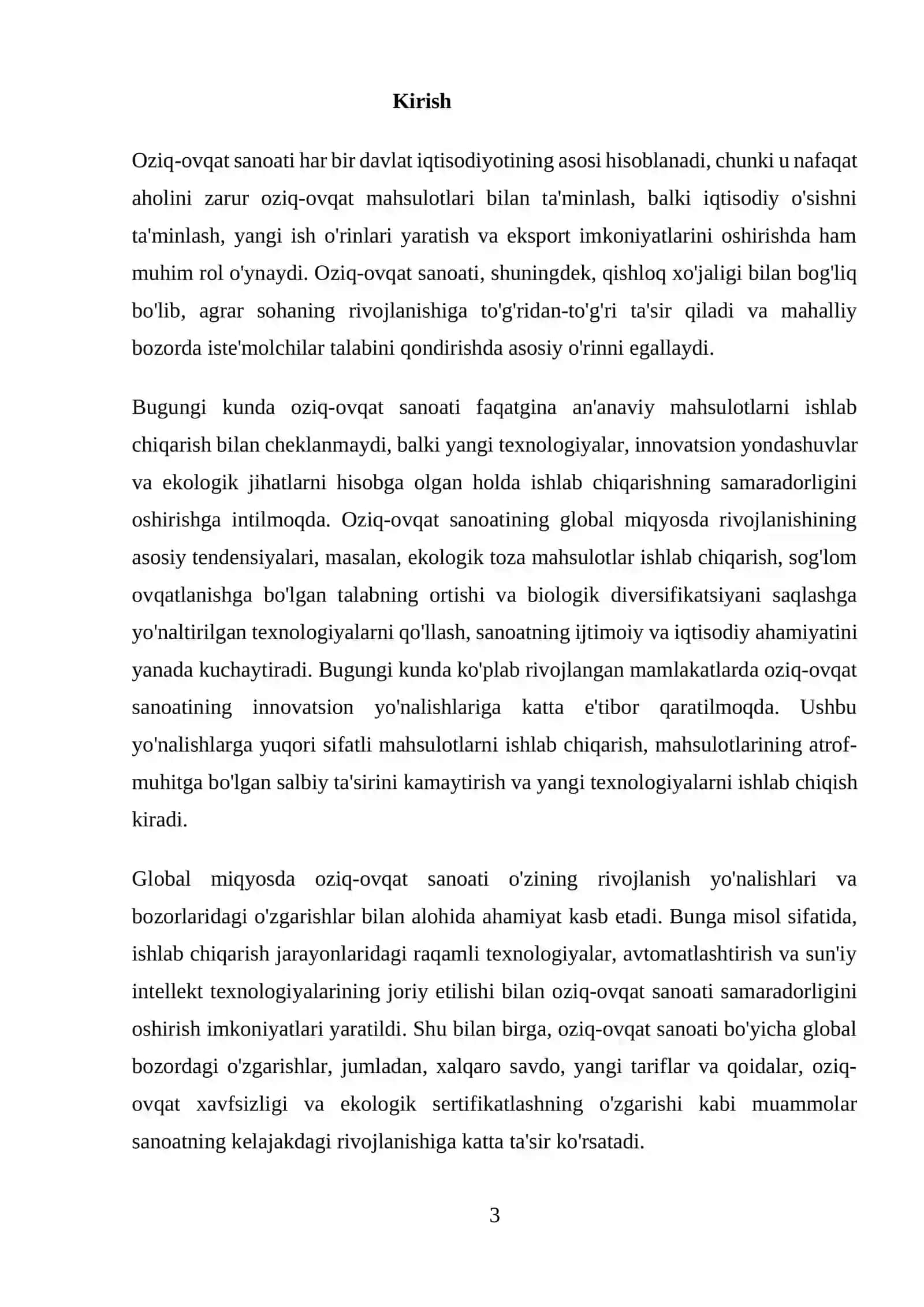 O'zbekistonda oziq-ovqat ishlab chiqarishning holati va rivojlanish tendensiyalari 3