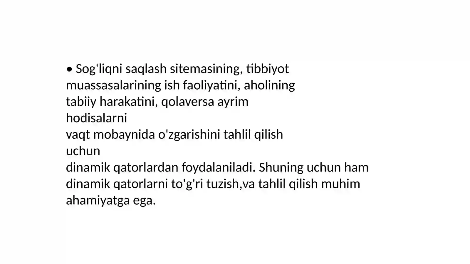 dinamik qator 3