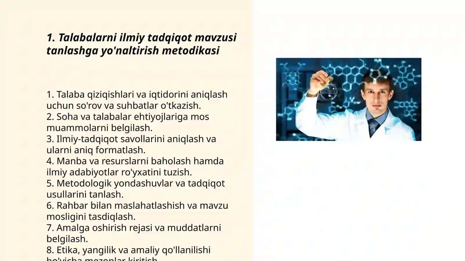 Talabalarni ilmiy tadqiqot mavzusi tanlashga yo'naltirish metodikasi 3