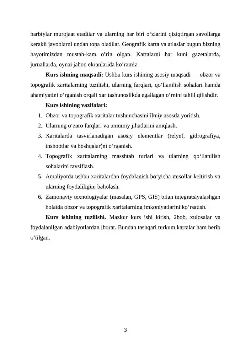 Xaritalarning Tasniflanishi va Yaratilishi 3