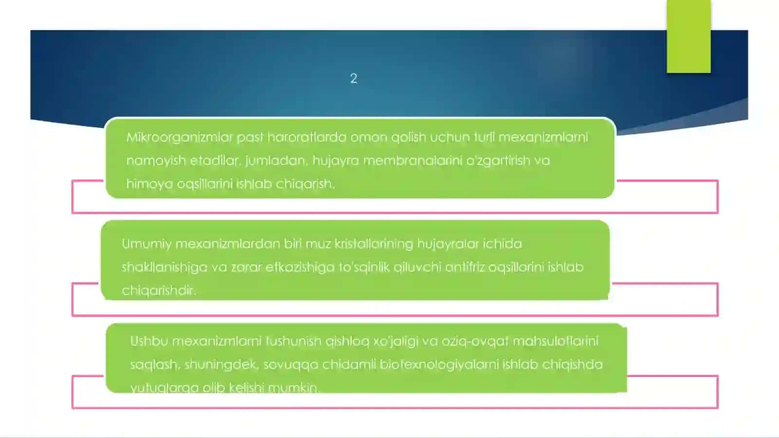 Mikroorganizmlarning sovuqqachidamliligi, past haroratning ta'sir mexanizmi 3