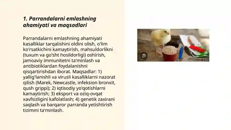 Parrandalarni emlash 3