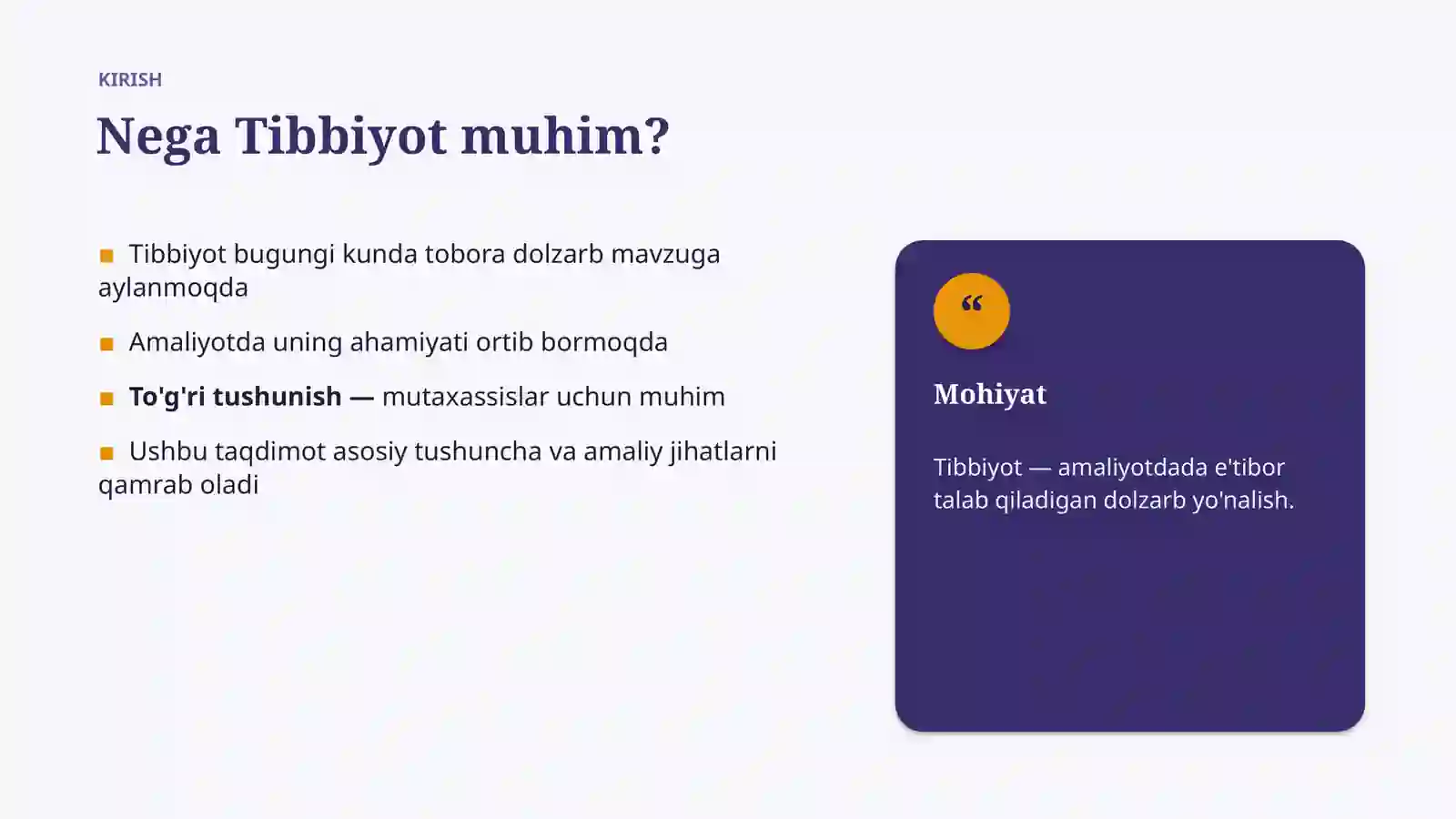 Tibbiyot 3