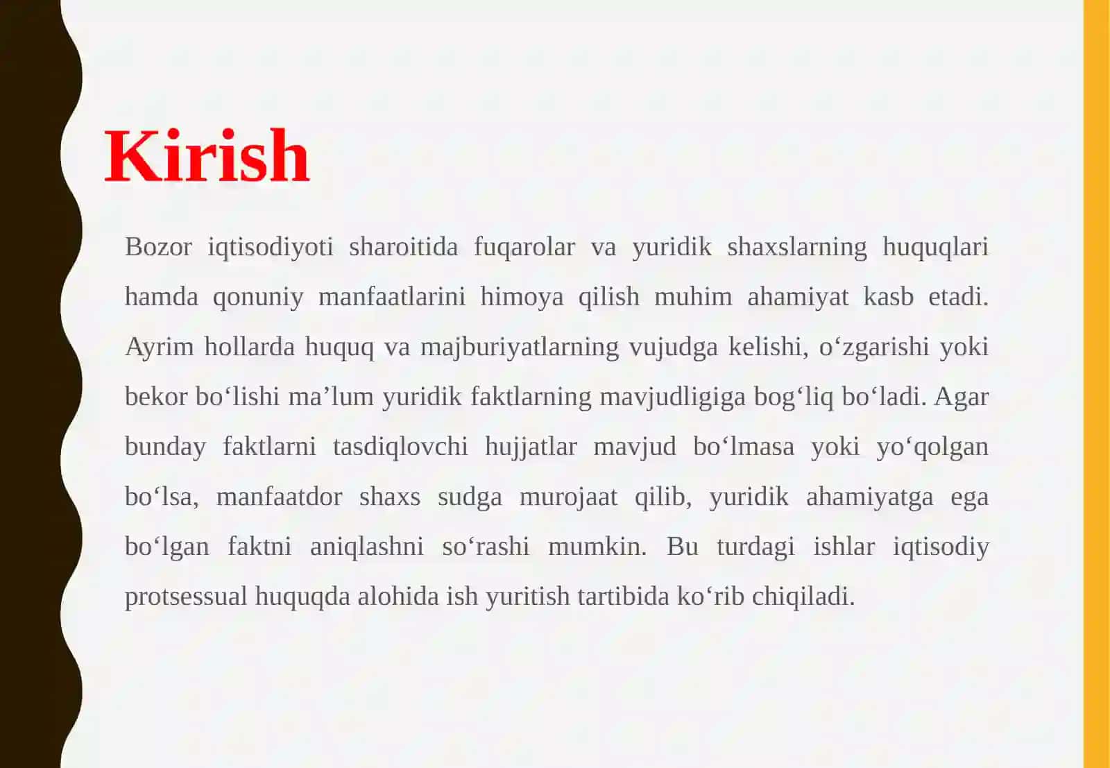 Yuridik ahamiyatga ega bo‘lgan faktlarni aniqlash to‘g‘risidagi ishlar tushunchasi 3