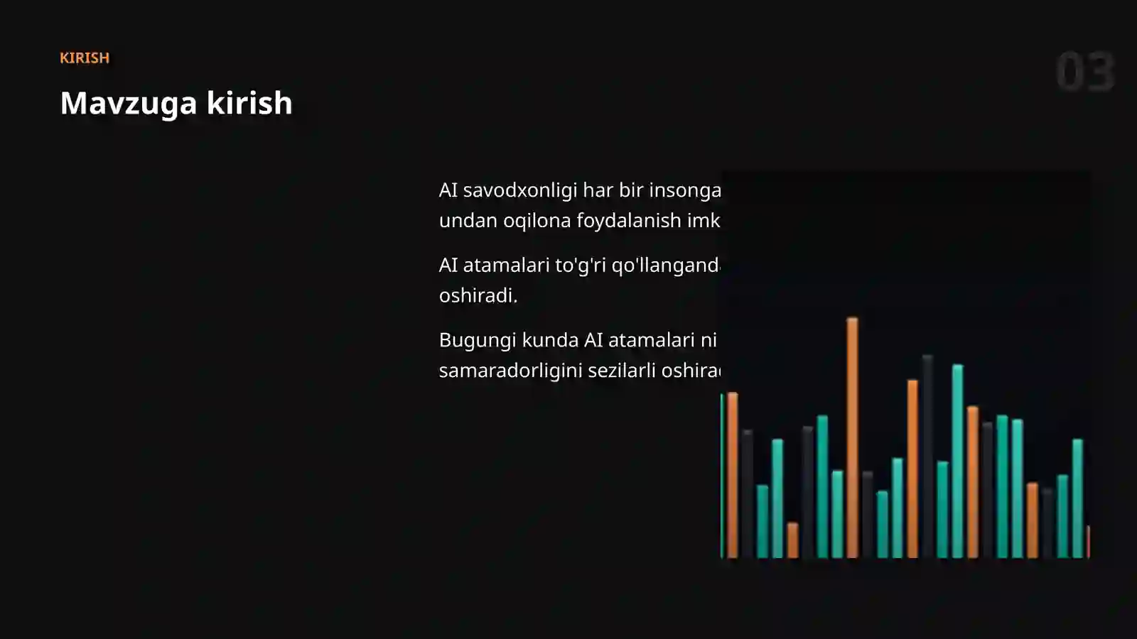 AI SAVODXONLIGI 3