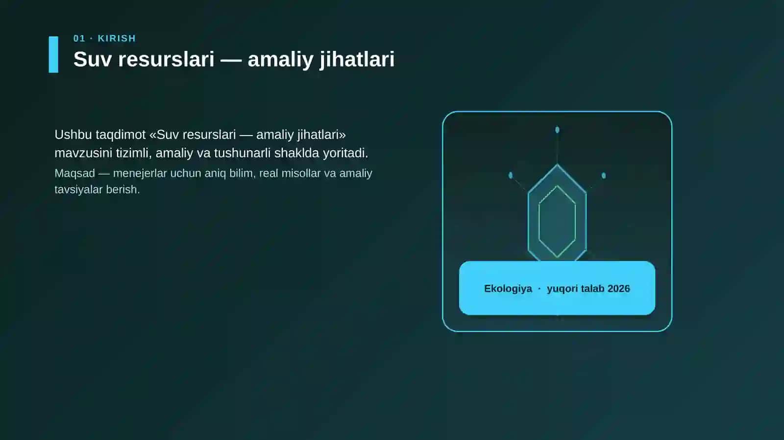 Suv resurslari — amaliy jihatlari 3