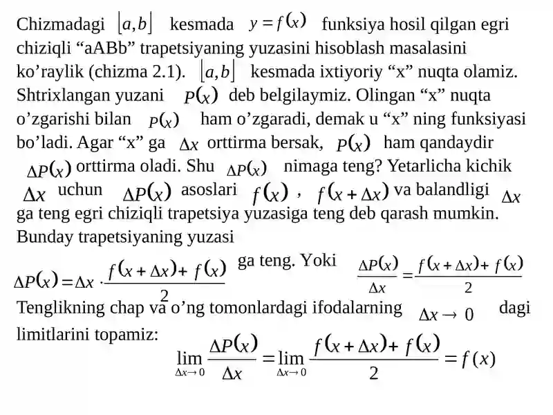 Aniq integral va uni hisoblash usullari 3