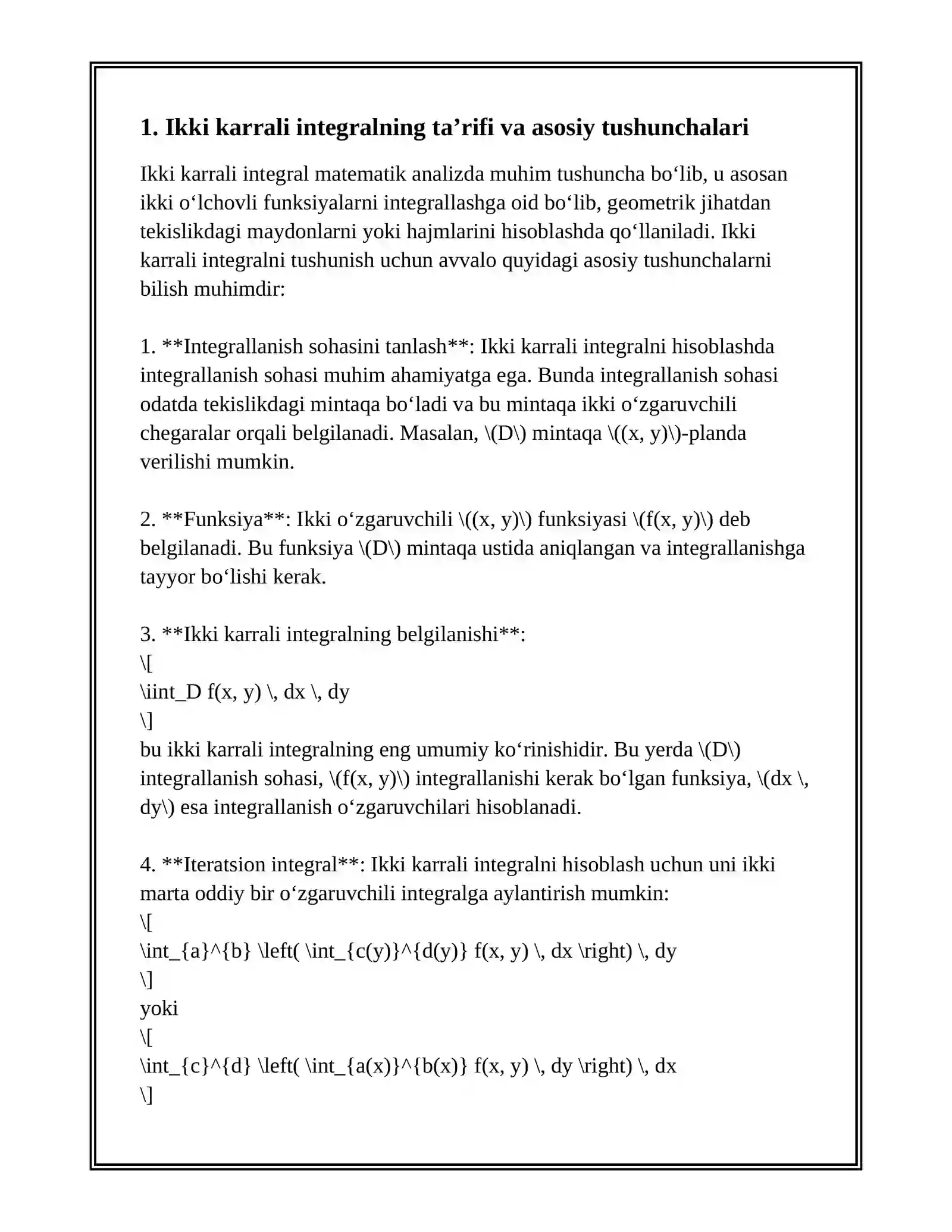 IKKI KARRALI INTEGRAL 3