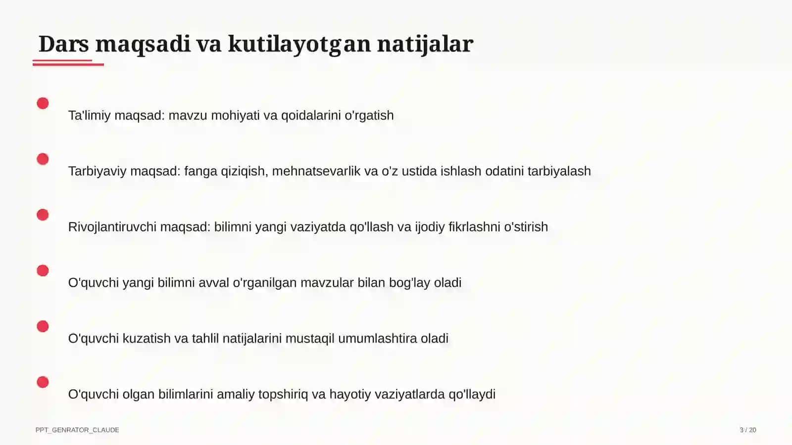 Huquq va iqtisodiyot asoslari (9– 11) — ochiq dars uchun 3