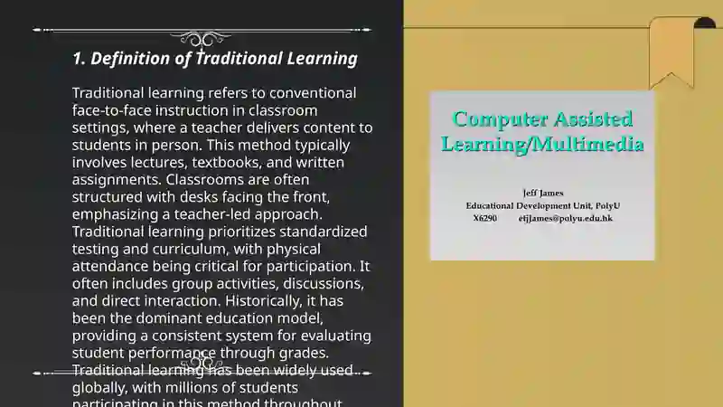 Traditional and multmedia learning the difference 3