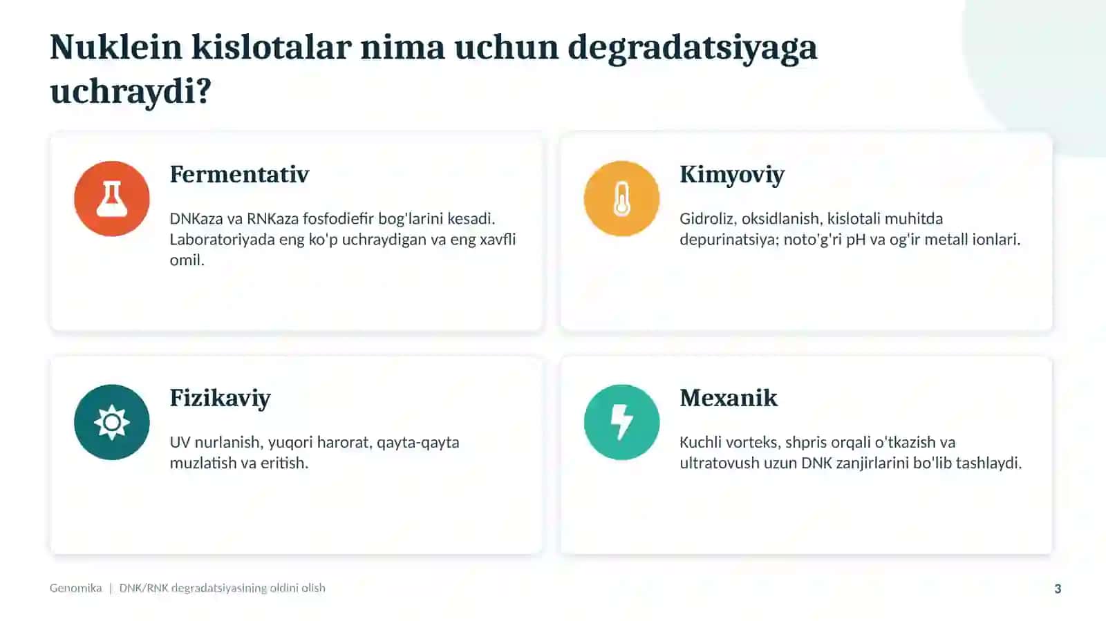Genomika · Mustaqil Ta'lim 3