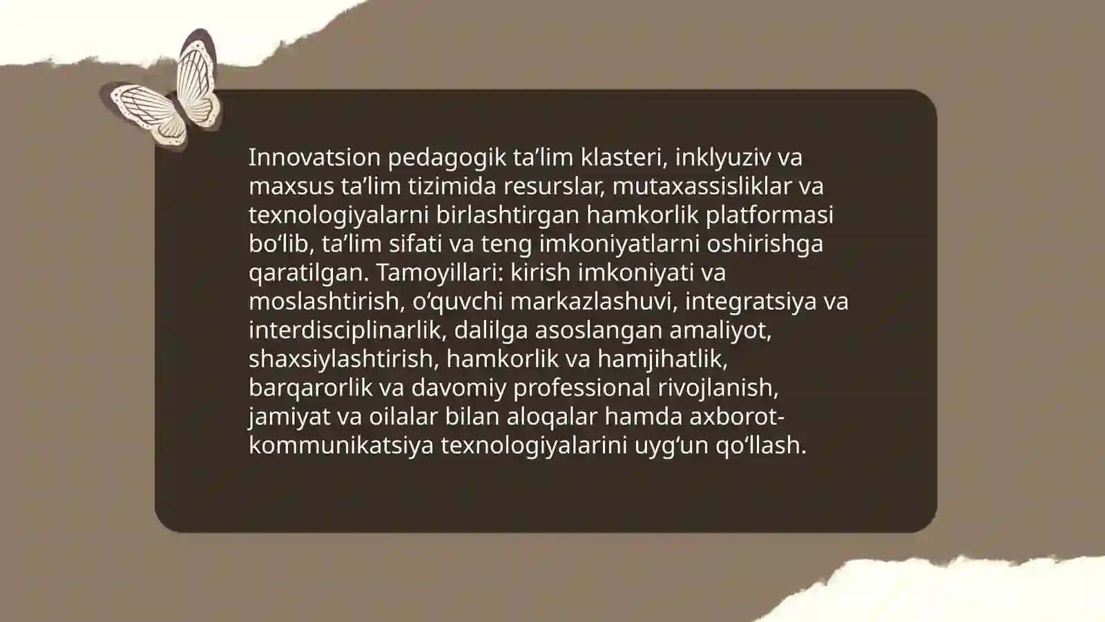 inklyuziv va maxsus taʼlimda pedagogik taʼlim innovatsion klasteri 3