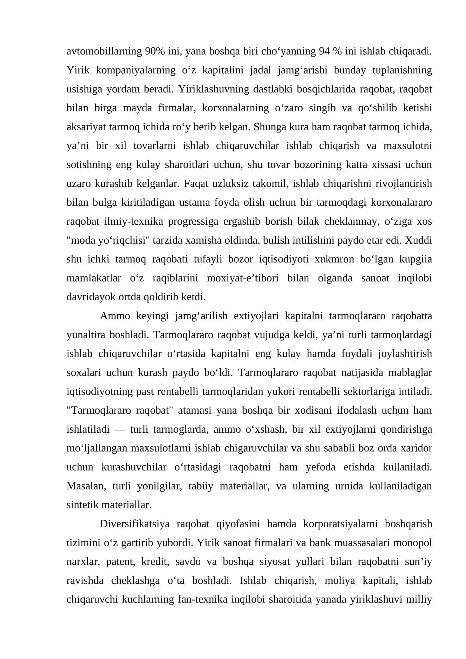 Raqobatning evolyutsion shakllanishi 3