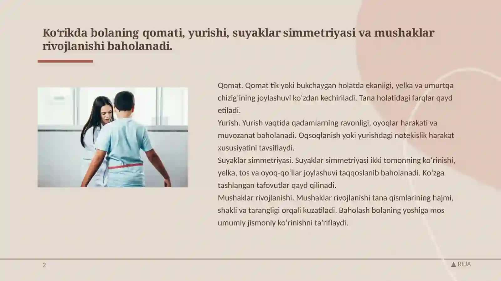 Bolalarda suyak va mushak tizimini anatomo-fiziologik hususiyatlariga ko'ra tekshirish usullari 3