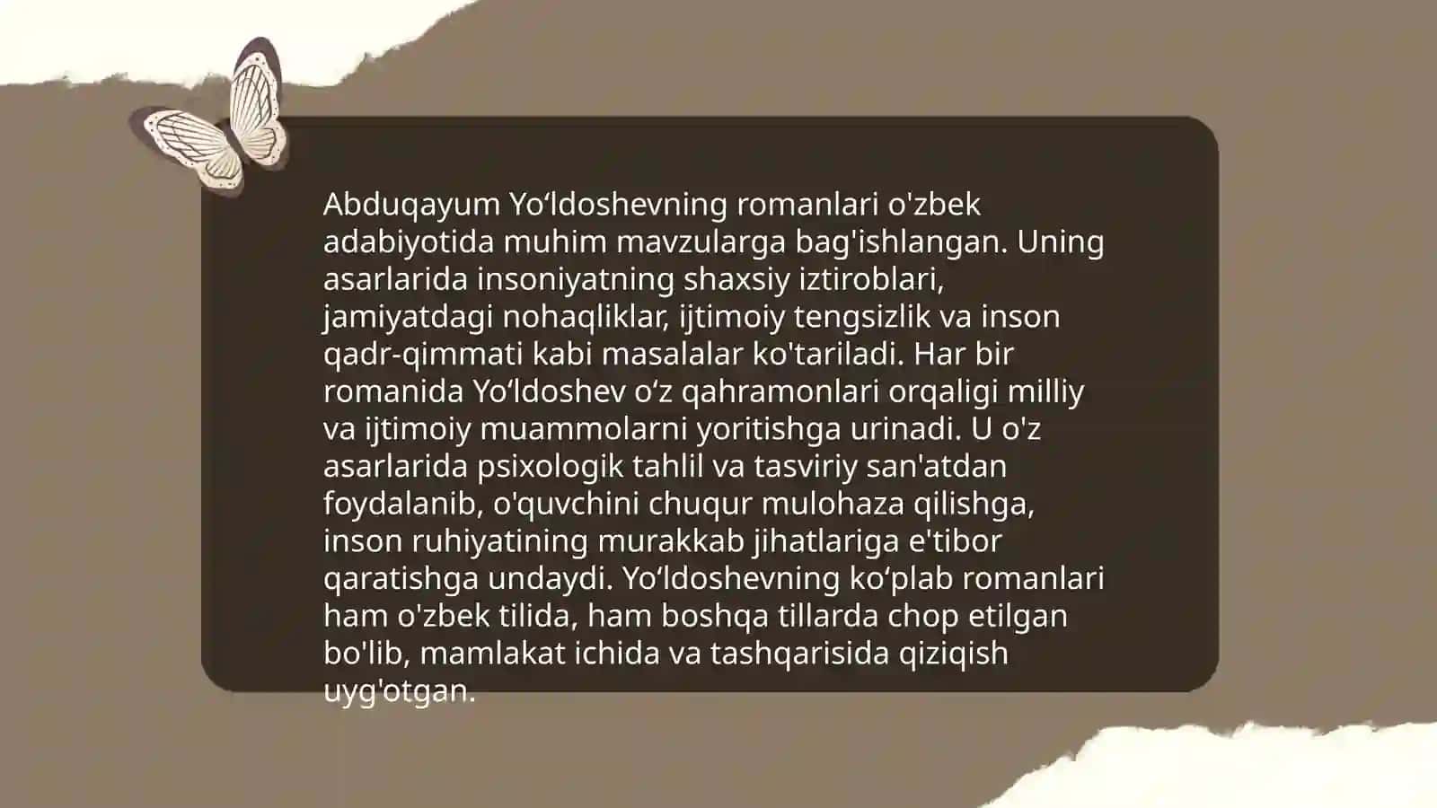 Abduqayum Yoʻldoshev romanlari poetikasi ("Bankir" va "Daryo" romanlari misolida) 3