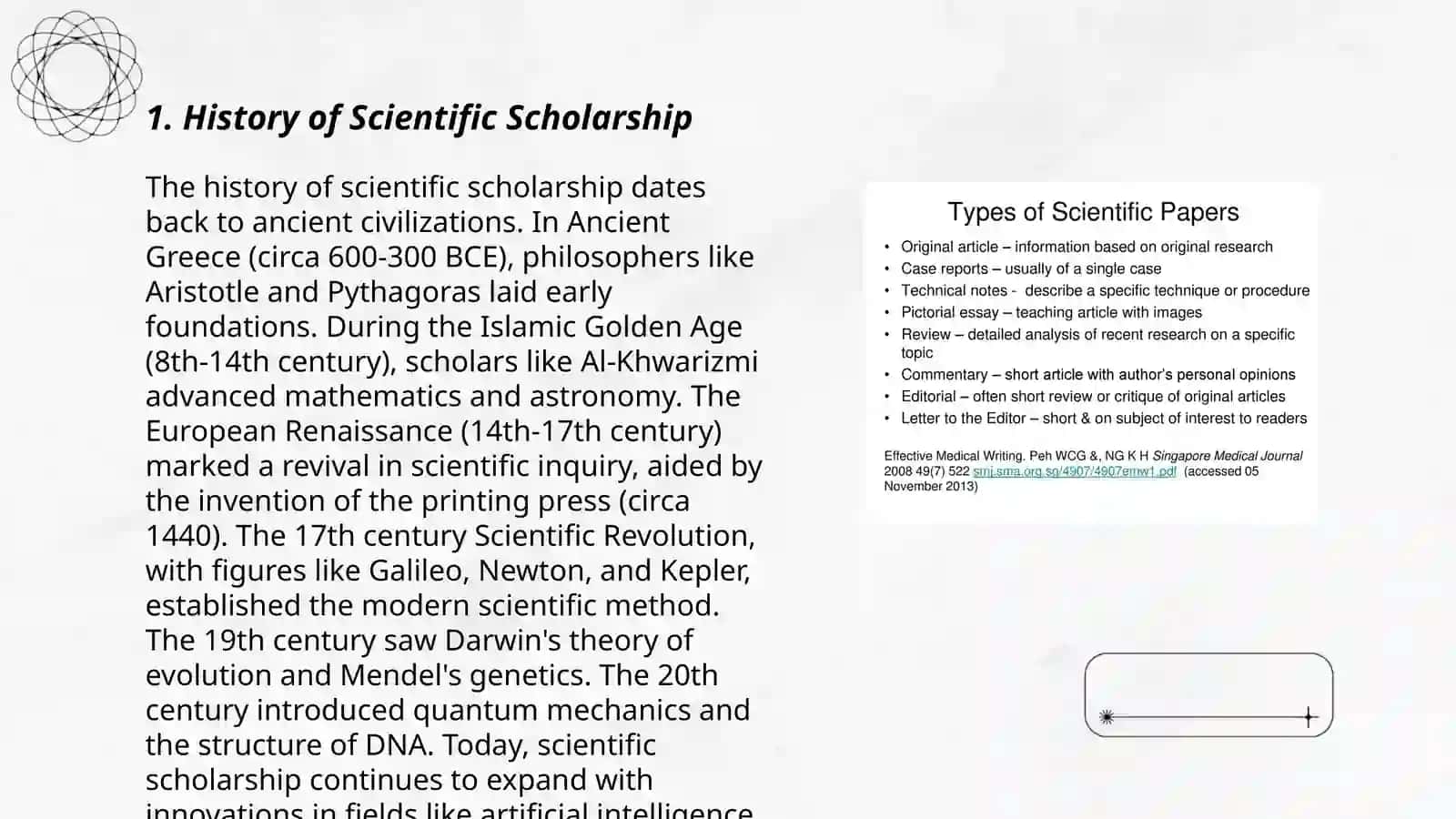 The Scientific scholarship and Scientific Research 3