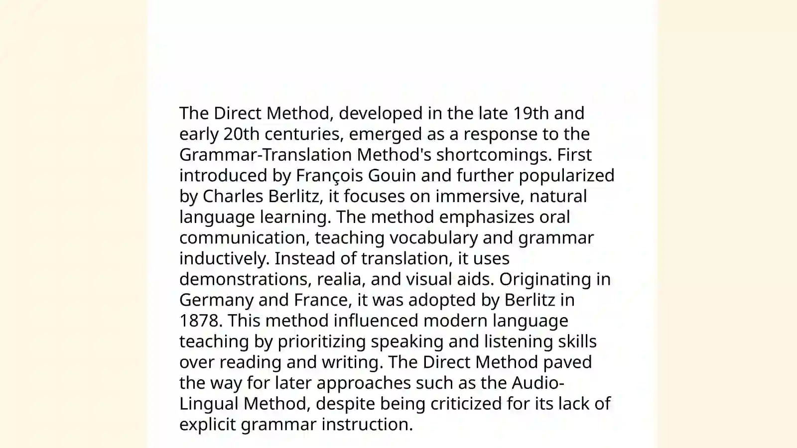 Direct and Grammar Translation Methods 3