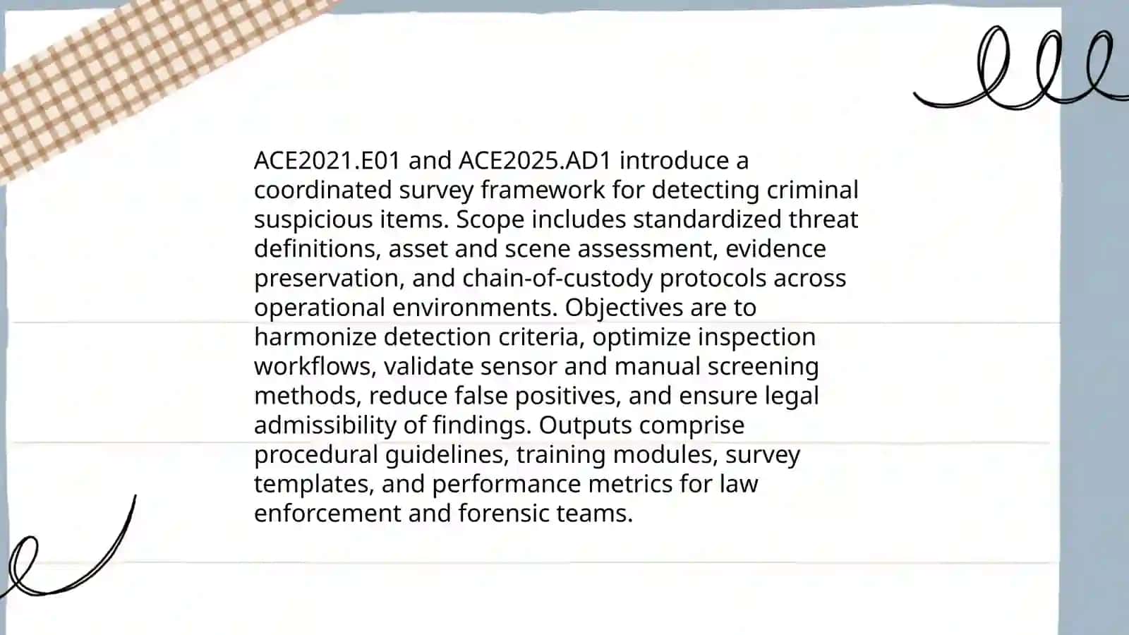 ACE2021.E01 and ACE2025.AD1 Survey 3